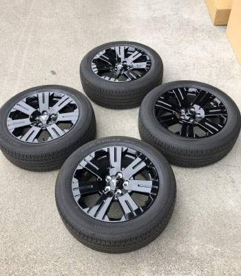 中古新車外しシャモニー純正18インチタイヤ＆アルミセット27b