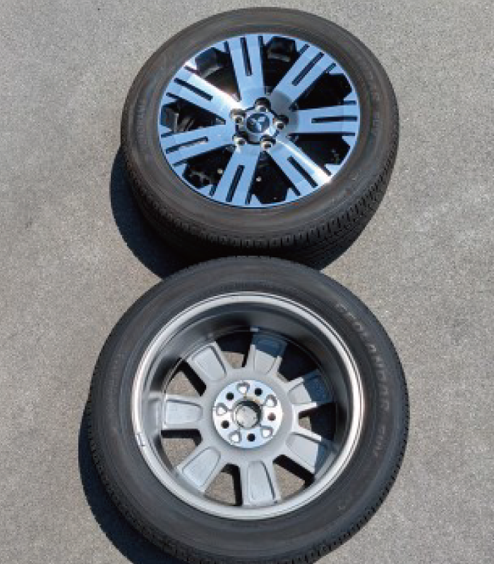 中古新車外し純正18インチタイヤ＆アルミ4本セットa813-C サムネイル2